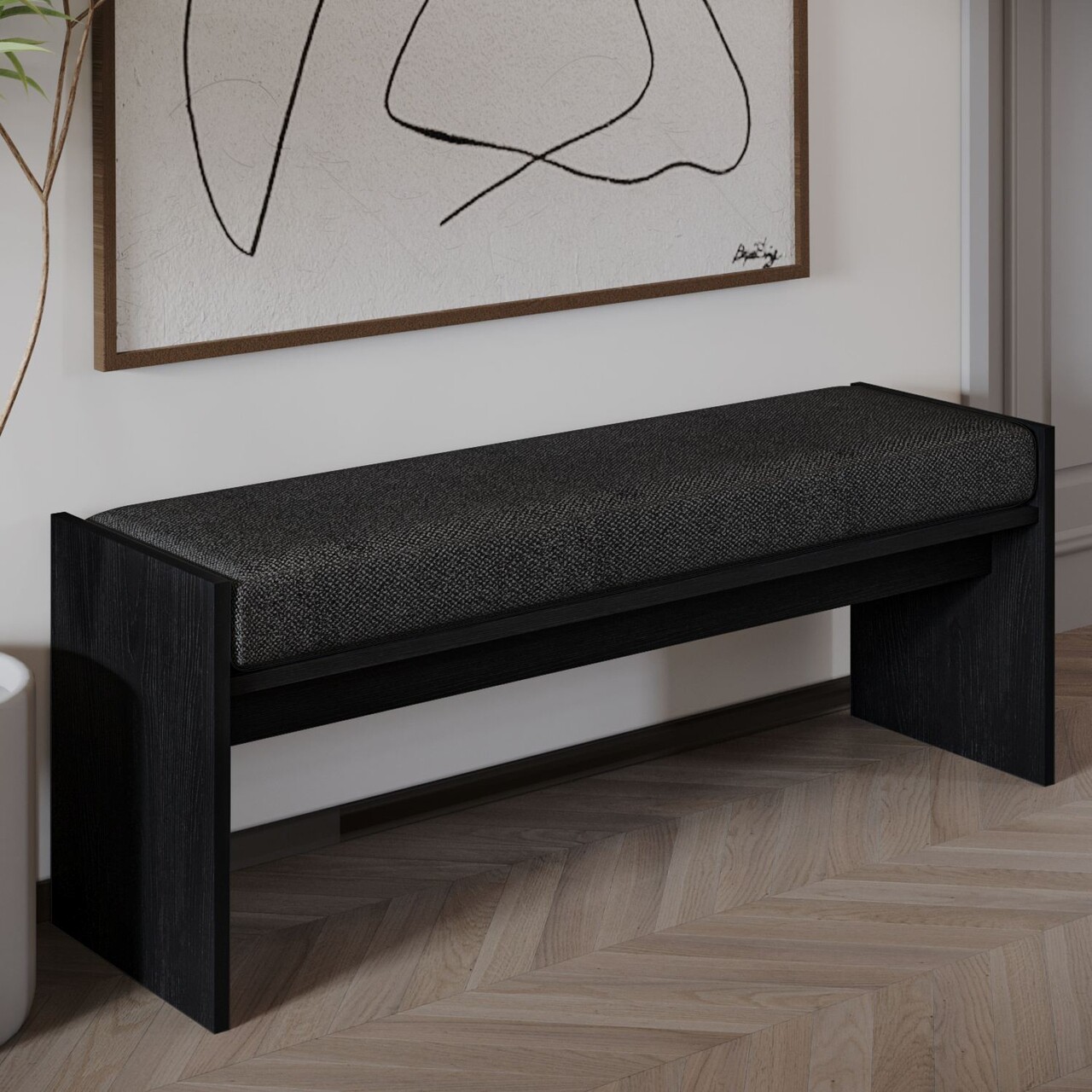 Banca, Atelier del Sofa, 774BNT1109, PAL, Black Wood - imagine 6